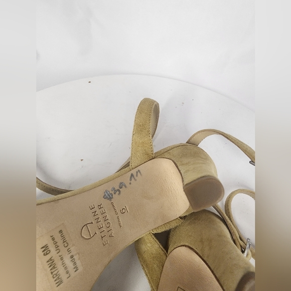Etienne Aigner Martana tan Peep Toe Heel sz 6m - Picture 3 of 7